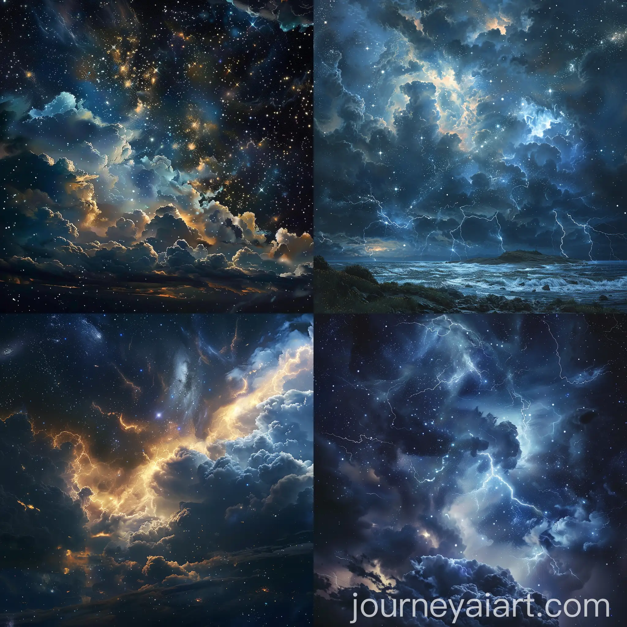 Starry-Night-Sky-with-Thunderous-Rumbling