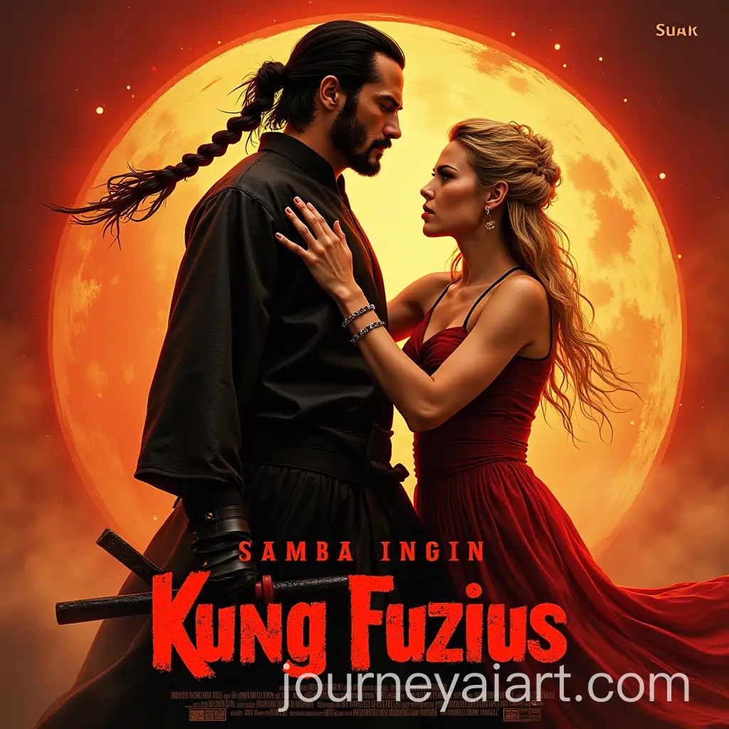 Kung-Fu-Movie-Poster-Featuring-Keanu-Reeves-and-Charlize-Theron
