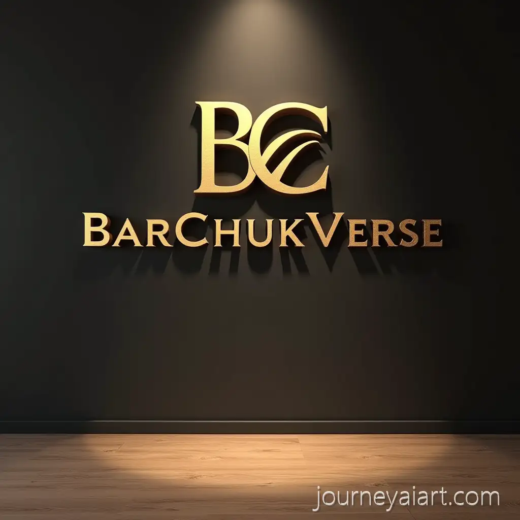Brand-logo-on-wallLuxurious-Business-Brand-and-Logo-Design-in-Gold-for-BarChukVerse