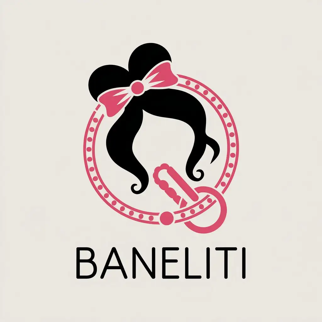 LOGO Design for Baneliti Vector Logo with Modern Symbol for Womens Accessories Sale Keychains Clips Hair Ties