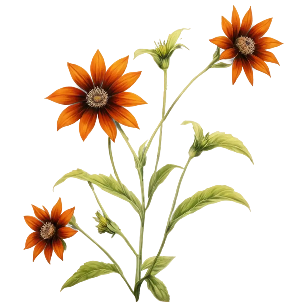 Stunning-Rudbeckia-Flowers-PNG-Painting-for-Artistic-and-Practical-Use