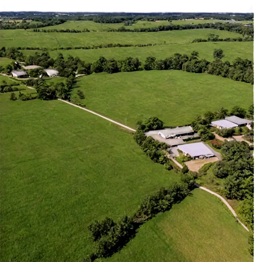 A land acreage on the outskirts of a suburb