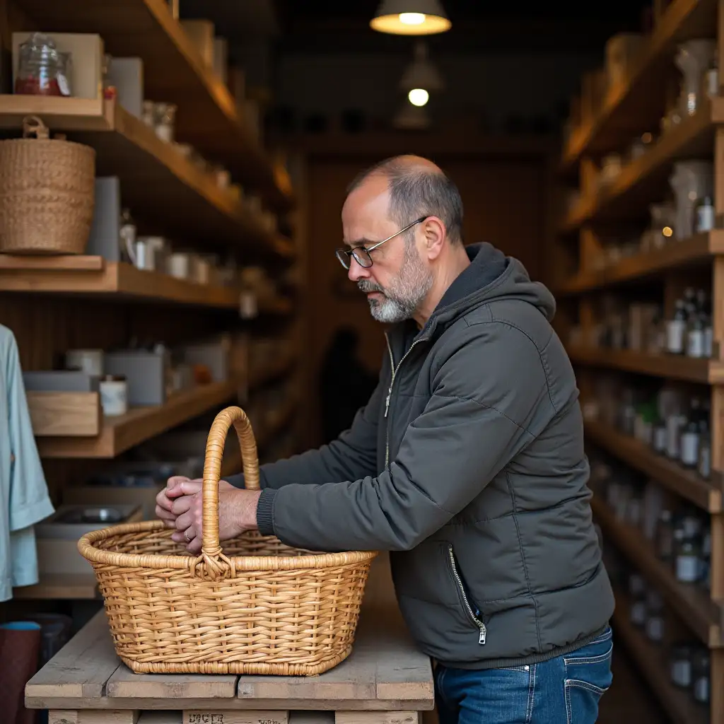 Man-Shopping-in-Store-with-Basket