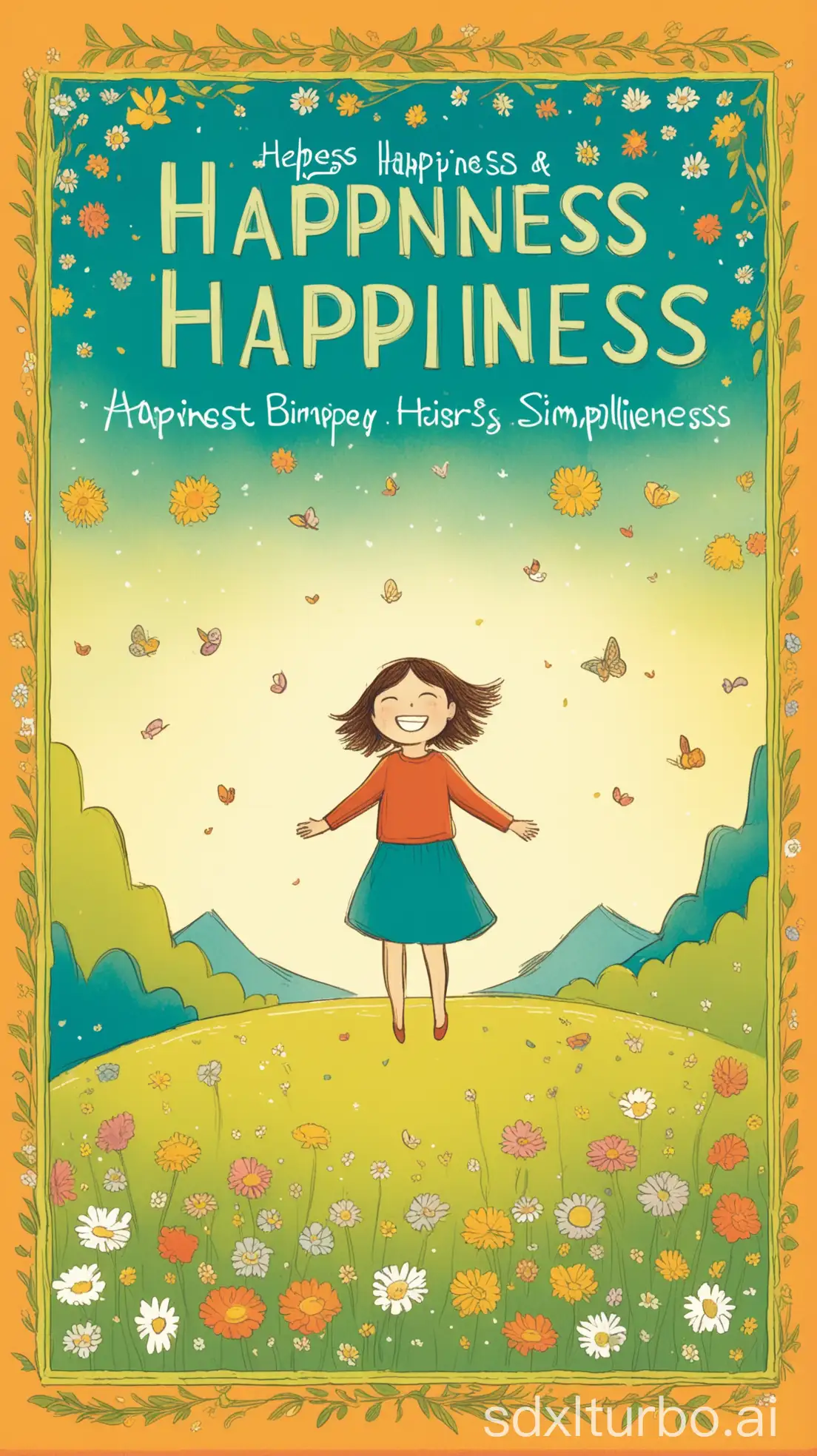 Illustration-of-a-Book-Cover-Depicting-Happiness-and-Simplicity