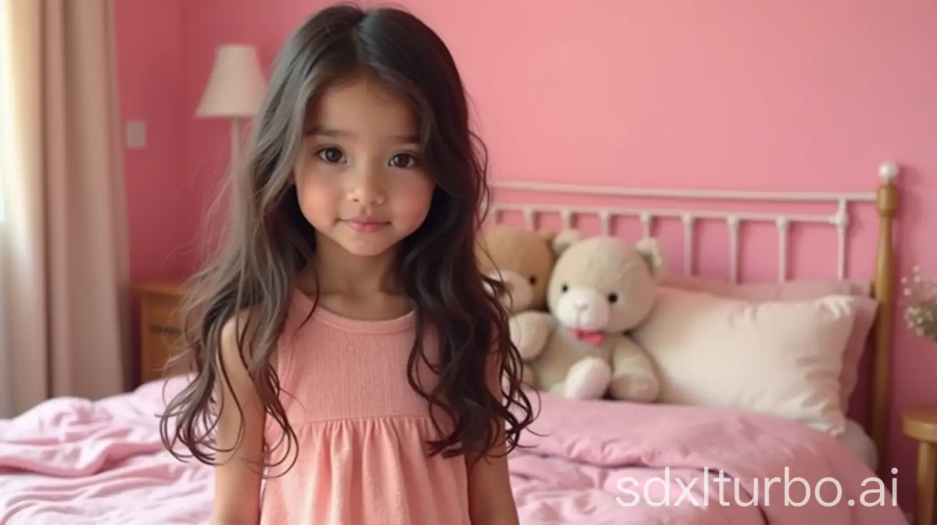 Adorable-Tween-Girl-in-a-Cozy-Pink-Bedroom