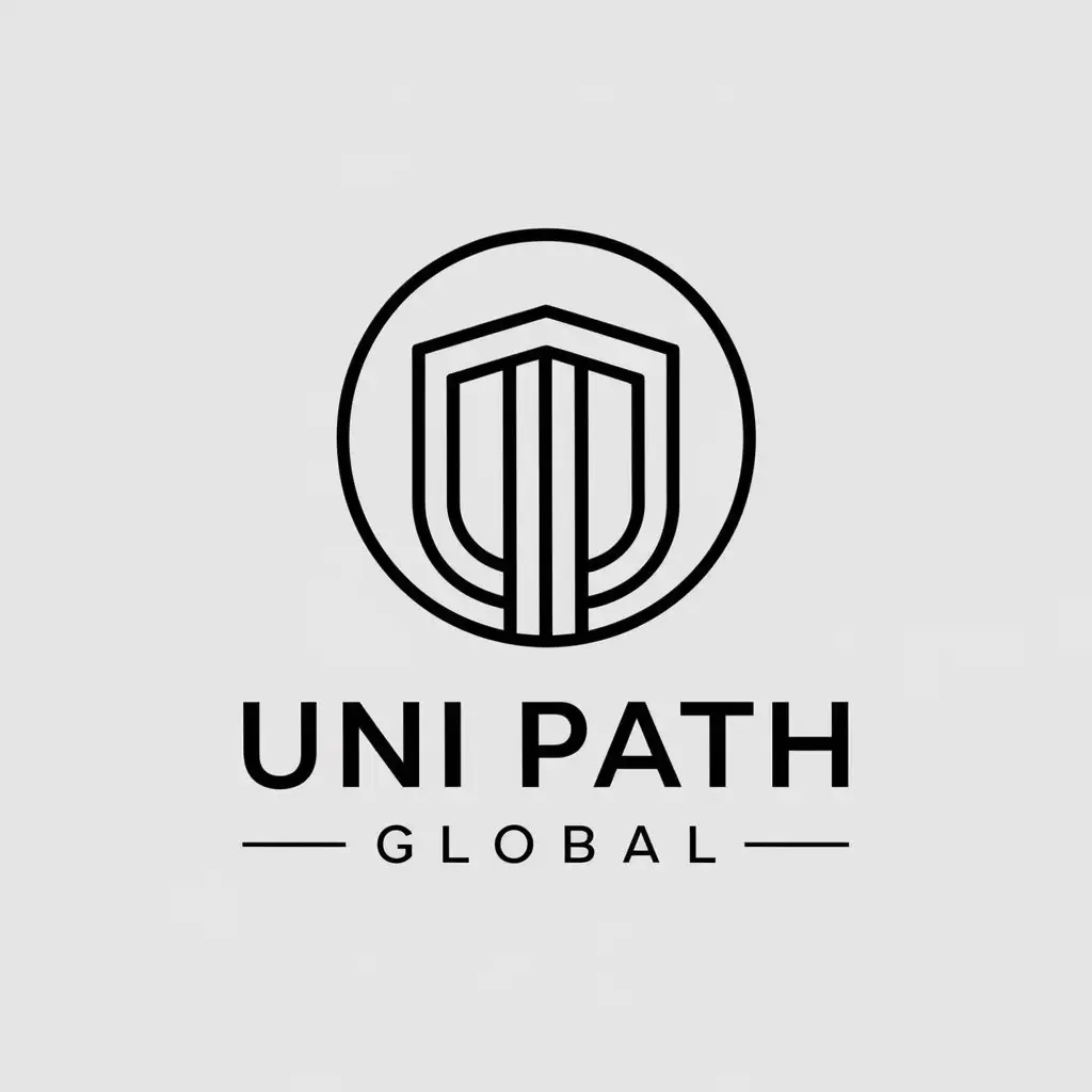 LOGO Design for Uni Path Global University and Consulting Theme with Clear Background