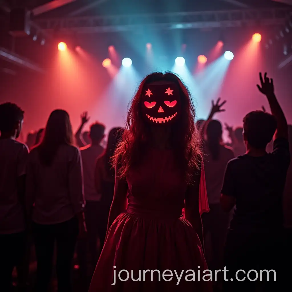 Halloween-Party-at-a-Crowded-School-with-DJ-and-Amazing-Costumes
