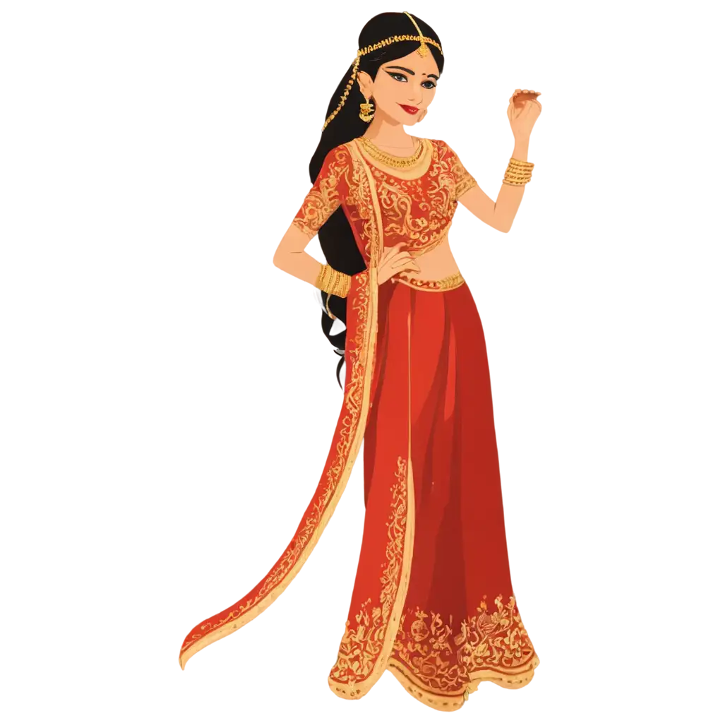 HighQuality-PNG-of-Indian-Wedding-Bride-in-Red-Dress-Perfect-for-Your-Creative-Projects