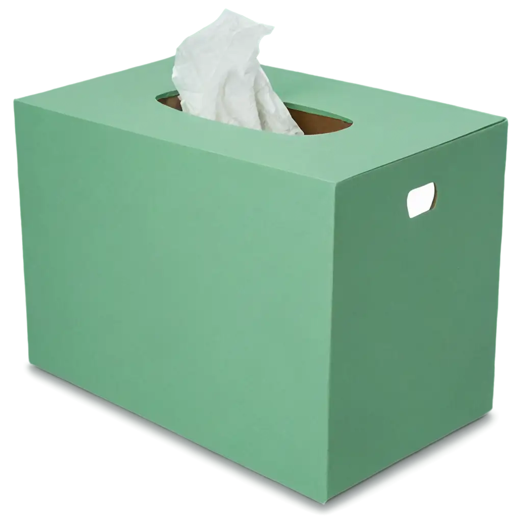 Stylish-Green-Pastel-Tissue-Box-PNG-for-Versatile-Uses