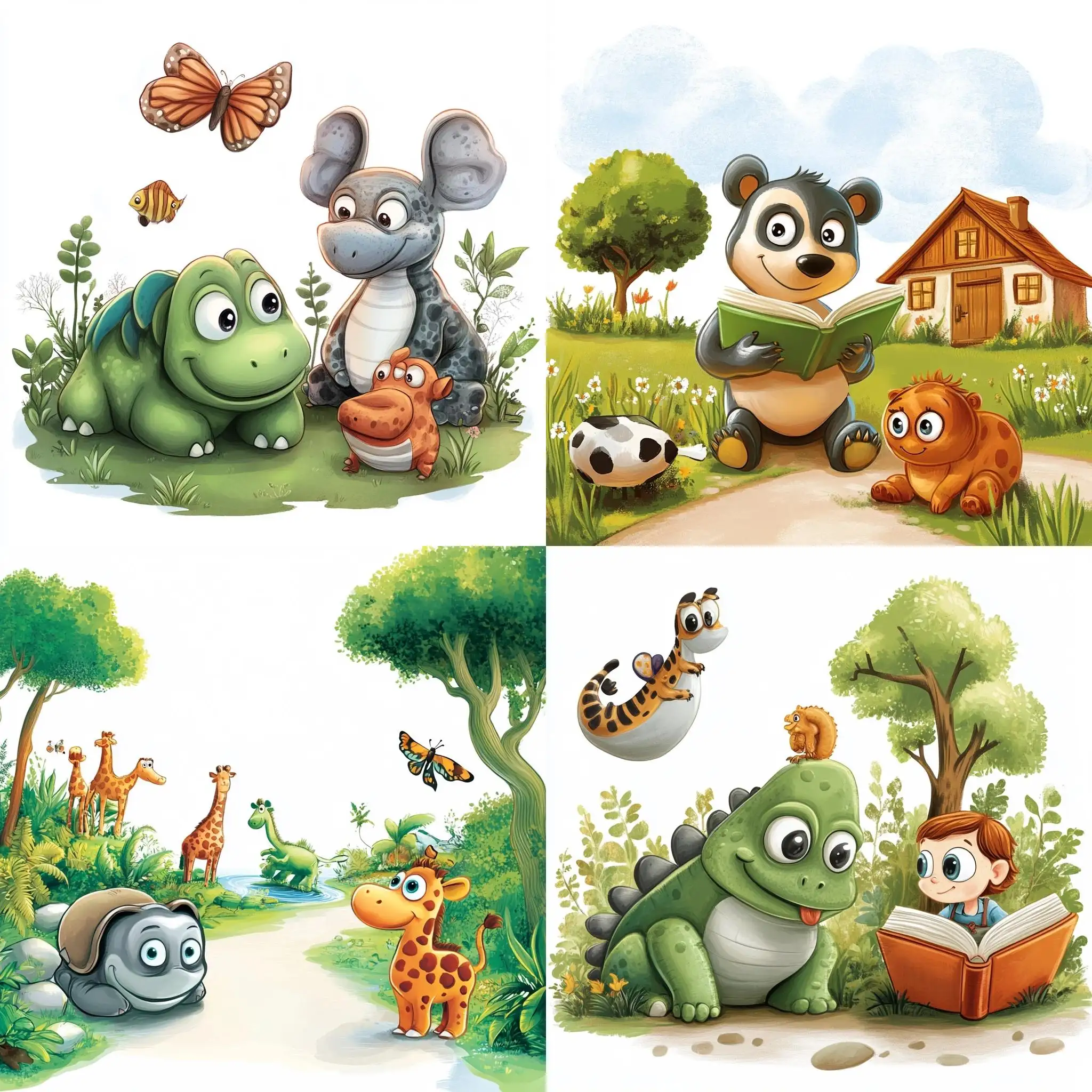 Childrens-Book-Illustration-of-a-White-Background-Scene