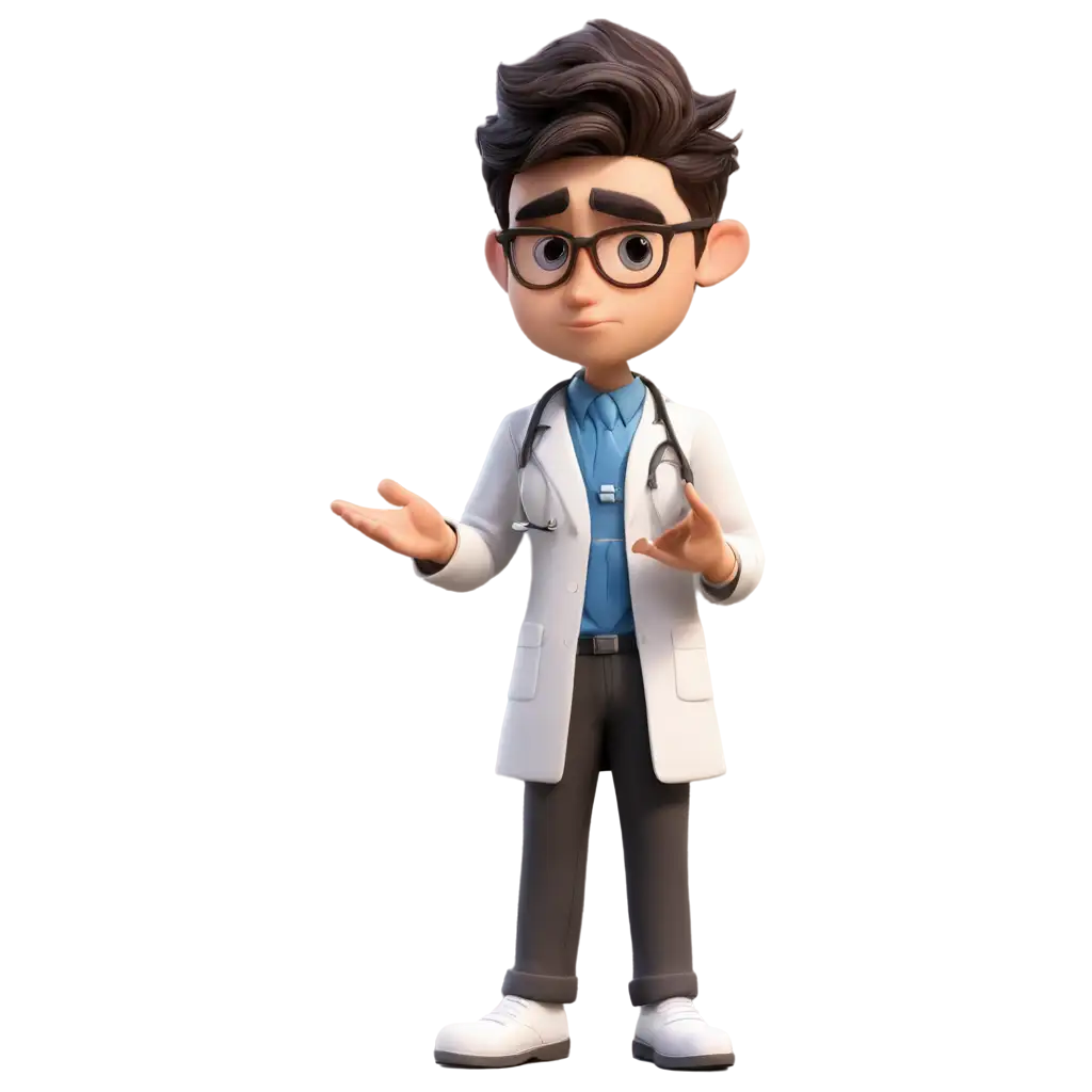 3D-Doctor-Cartoon-Illustration-with-Sad-Expression-PNG-Format-for-Clear-and-HighQuality-Visuals