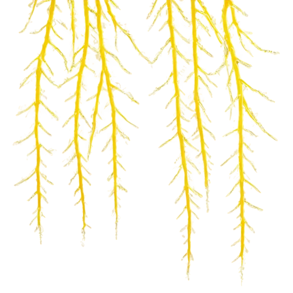 Yellow-Glowing-Branches-with-Garland-and-Icicles-HighQuality-PNG-Image-for-Seasonal-and-Holiday-Designs