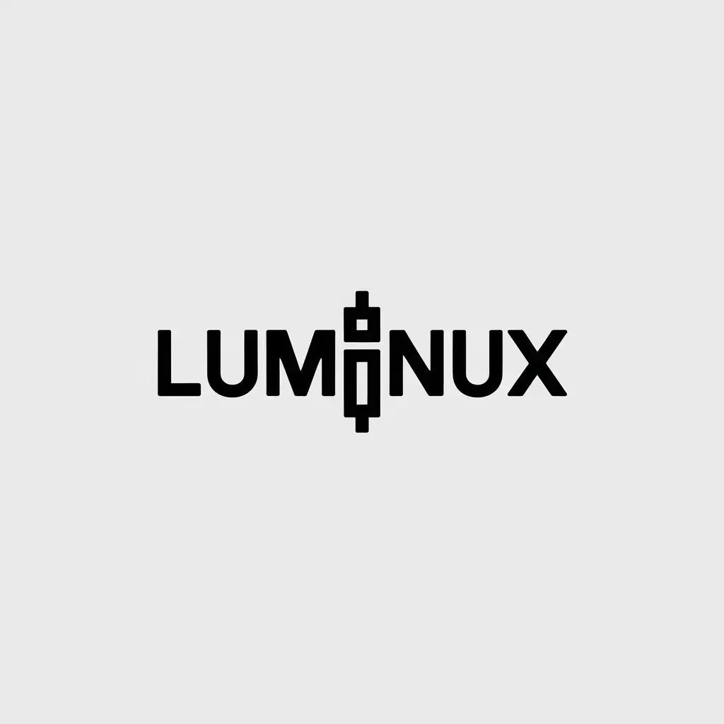 LOGO Design for LuminUX Minimalistic Typography with Technology Industry Focus