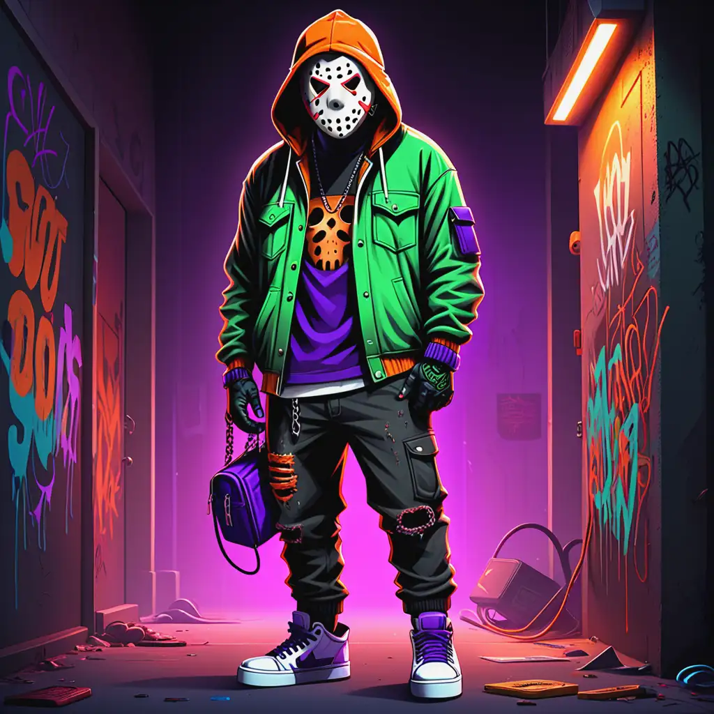 Modern Streetwear Jason Voorhees Character Illustration