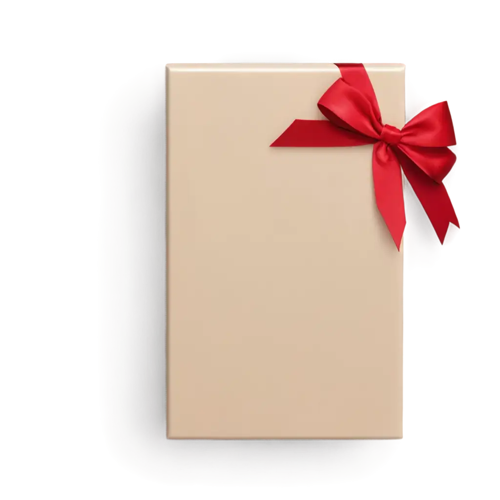 gift box with bow around realistic