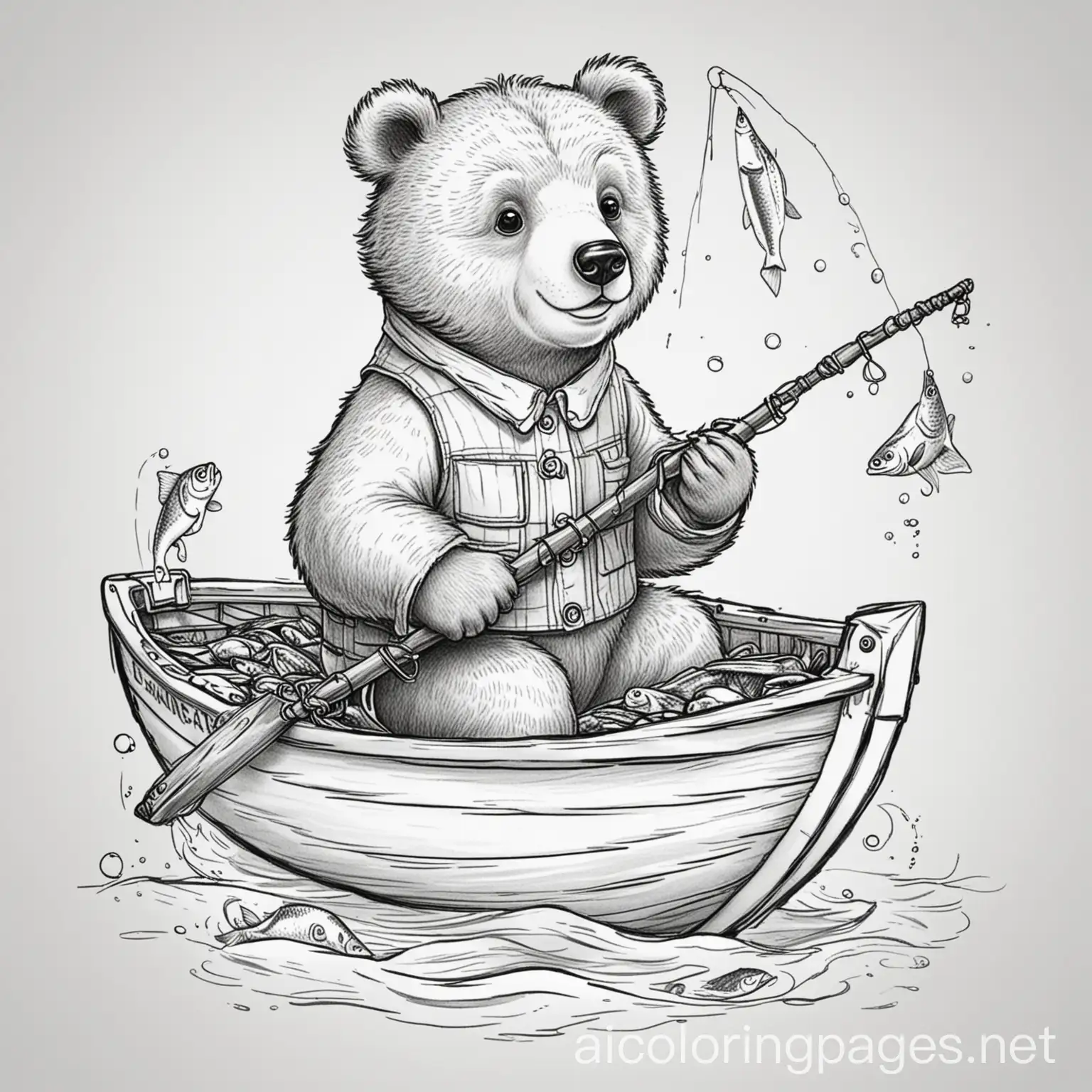 Little-Brown-Bear-Fishing-for-Sardines-in-a-Small-Boat