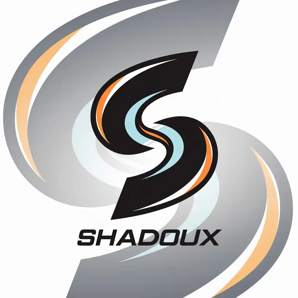 LOGO Design for Shadoux ModernStyle Black Silver Gold Orange Light Blue with Versatile Branding Elements