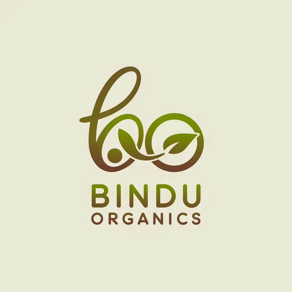 LOGO Design For BINDU ORGANICS Clean and Versatile Vector Logo for Retail Industry