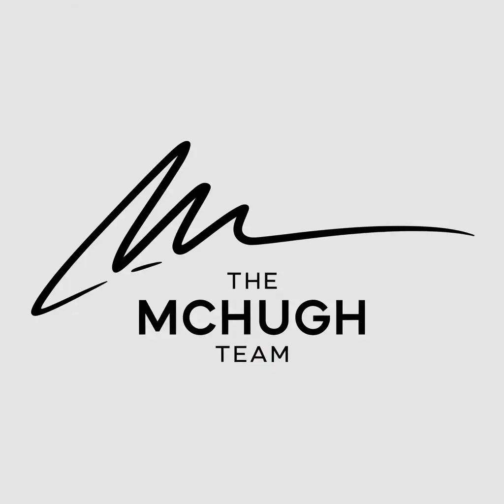 LOGO Design for The McHugh Team Minimal Signature Modern Style for Real Estate Industry