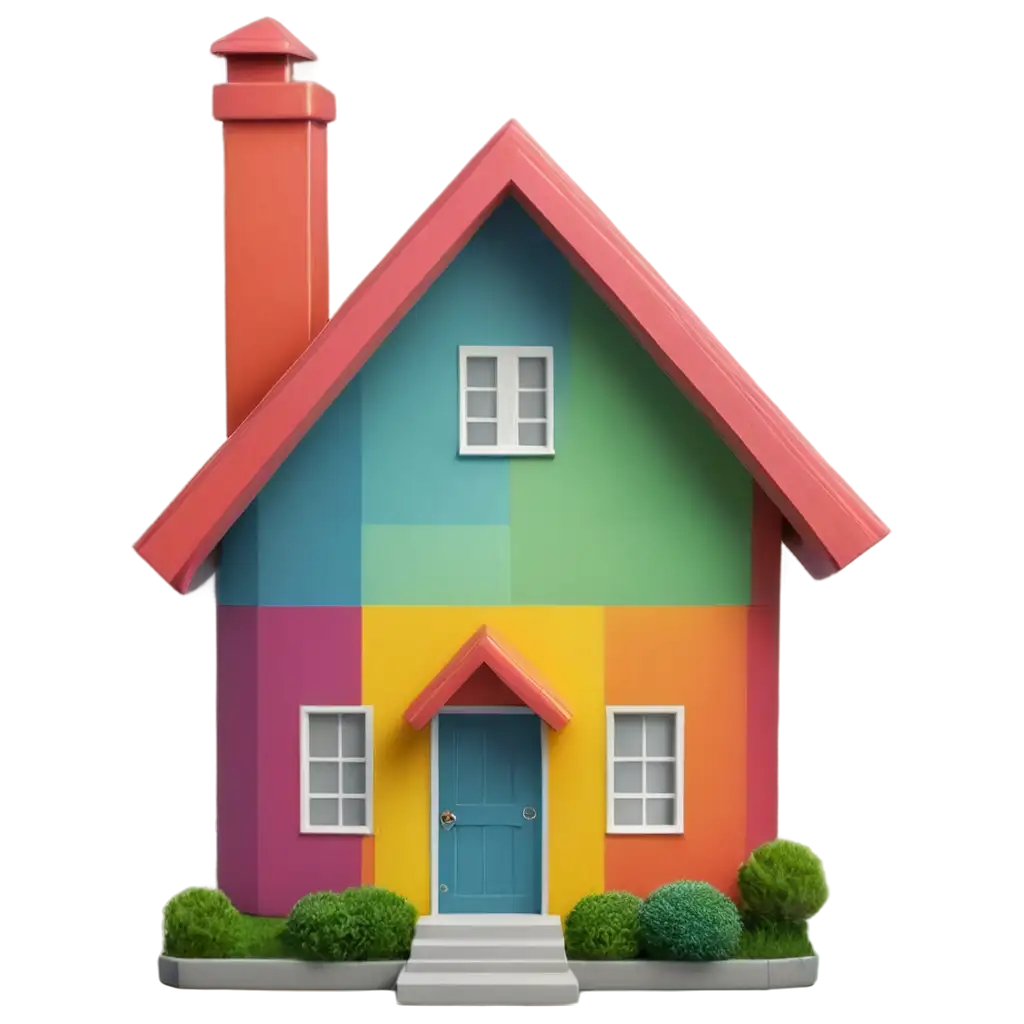 3d home, colourful