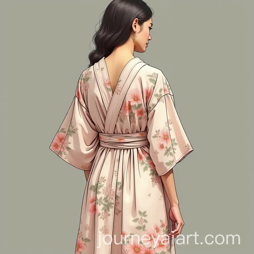 Kimono-Style-ButtonDown-Dress-Design-with-Elegant-Detailing