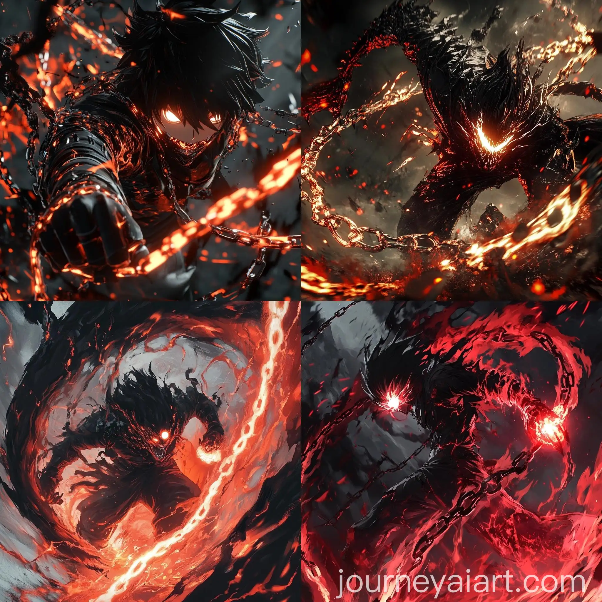 Anime-Character-in-Intense-Monster-Fight-Pose-with-Glowing-White-Eyes