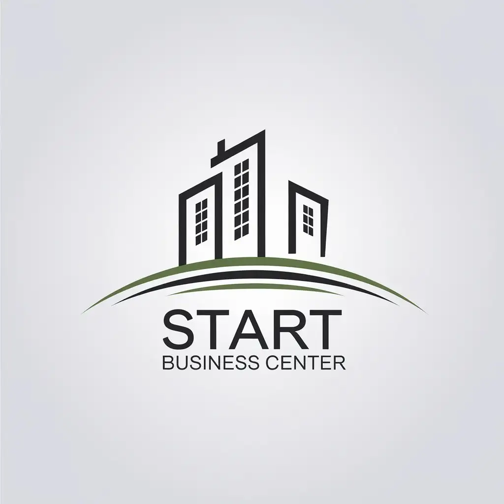 LOGO Design for Start Business Center Minimalistic Office Theme with Clear Background