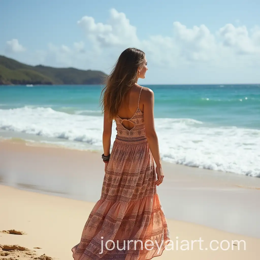 Woman-in-Gypsy-Style-Dress-at-Puerto-Rico-Beach