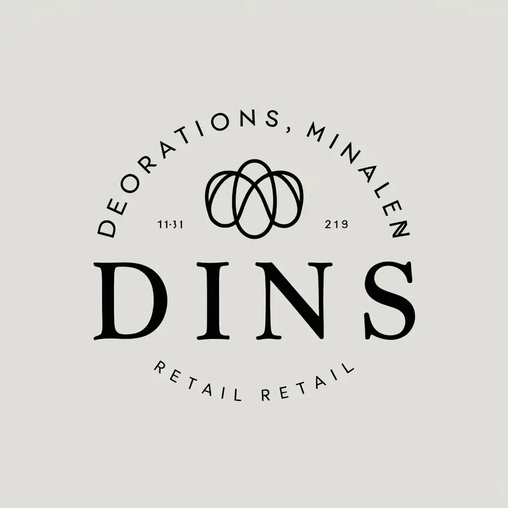 LOGO-Design-For-Retail-Minimalistic-Decorations-and-Lines-with-Name-Dins