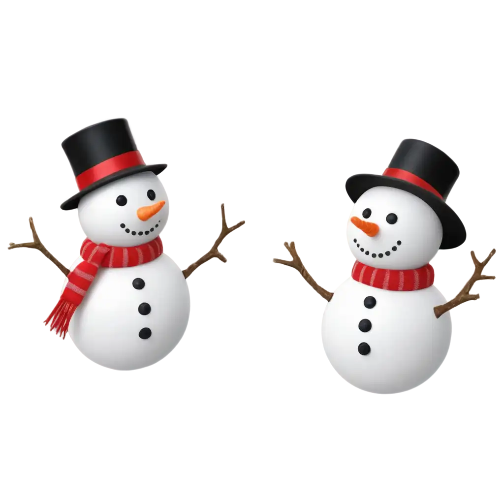 Two-Snowman-PNG-Image-for-Holiday-WinterThemed-Projects