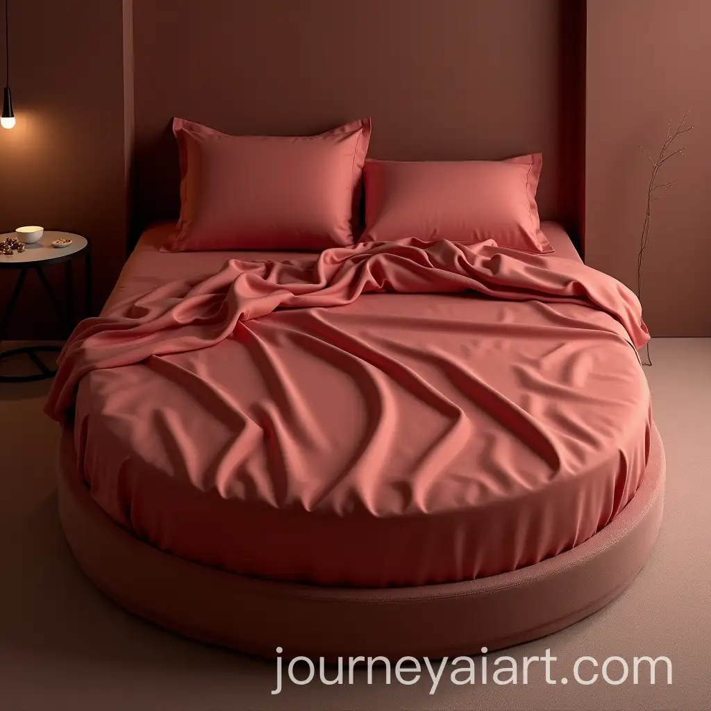 Luxurious-Bedroom-with-Boiled-Cotton-Sheet-on-Round-Bed