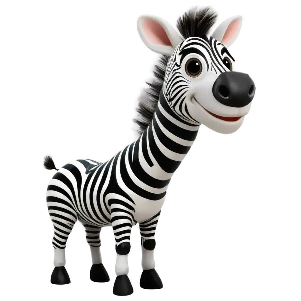 a happy zebra cartoon