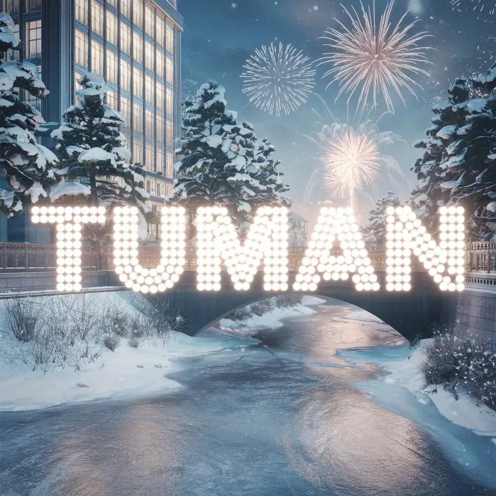 3D-TUMAN-Text-in-a-Bright-New-Years-Nature-Setting-with-Special-Effects