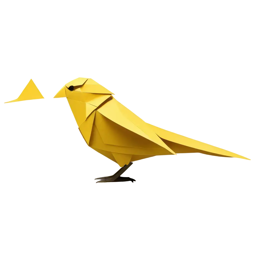 Origami-Canary-PNG-Exquisite-Artistry-in-Digital-Form