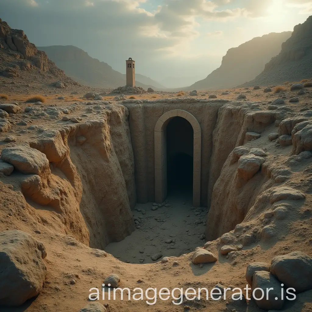 Ancient-Vampires-Open-Grave-with-Struggling-Undead-Hands-Emerging-from-Desert-Sands