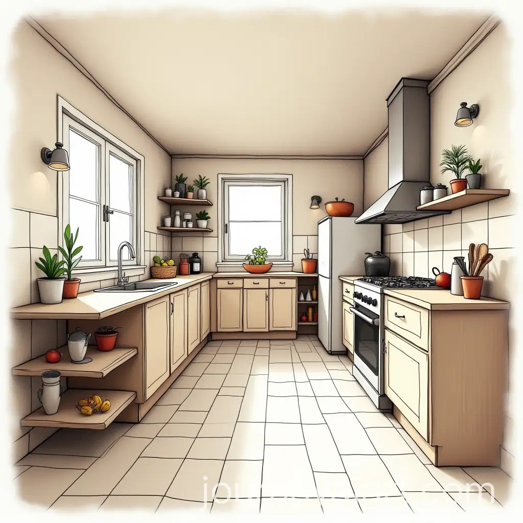 Kitchen-Viewed-from-an-Ants-Perspective-in-3Point-Perspective