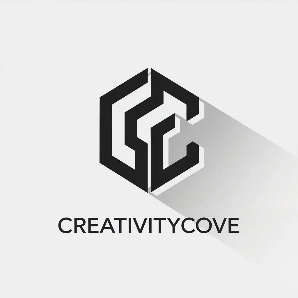 LOGO Design For Creativitycove 3D Logo with Shadow of Sublimated Items