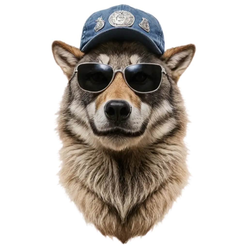 Old-Grey-Wolf-Head-PNG-with-Sunglasses-and-Cap-Perfect-for-Graphic-Design-Digital-Projects