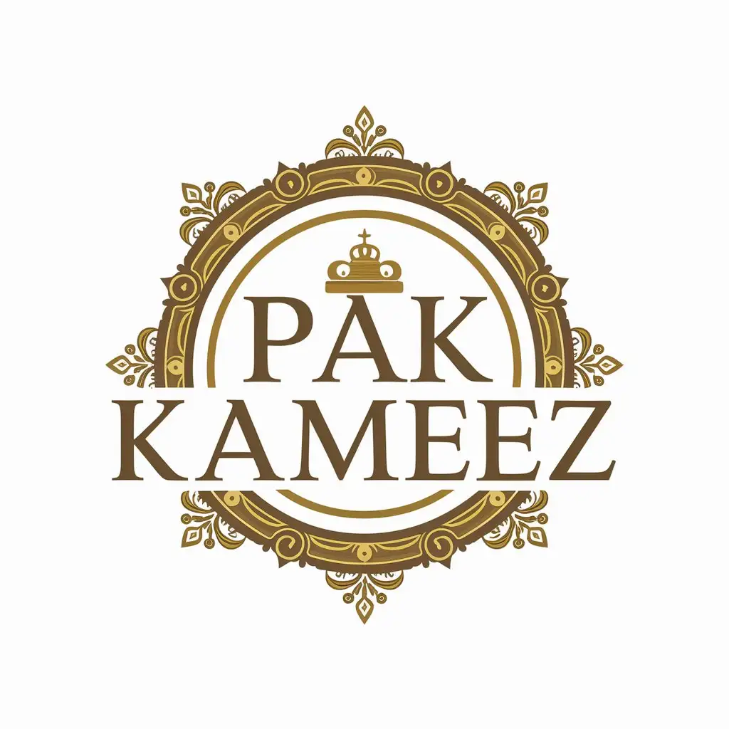 LOGO Design for PAK KAMEEZ Elegant Kameez Shalwar in Vector Style with Clear Background