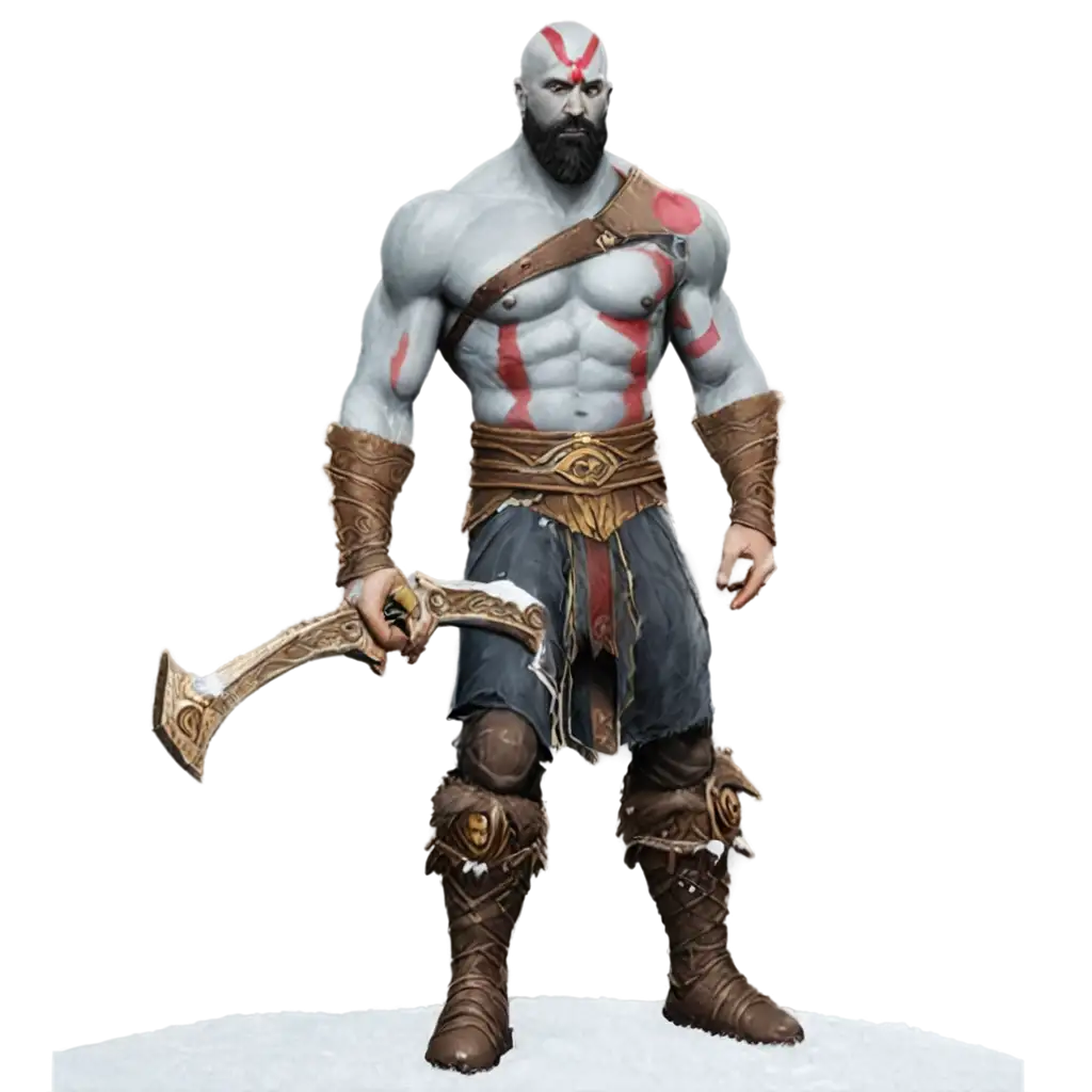 Kratos-God-of-War-in-Snow-PNG-HighQuality-Image-for-Dynamic-Digital-Creations