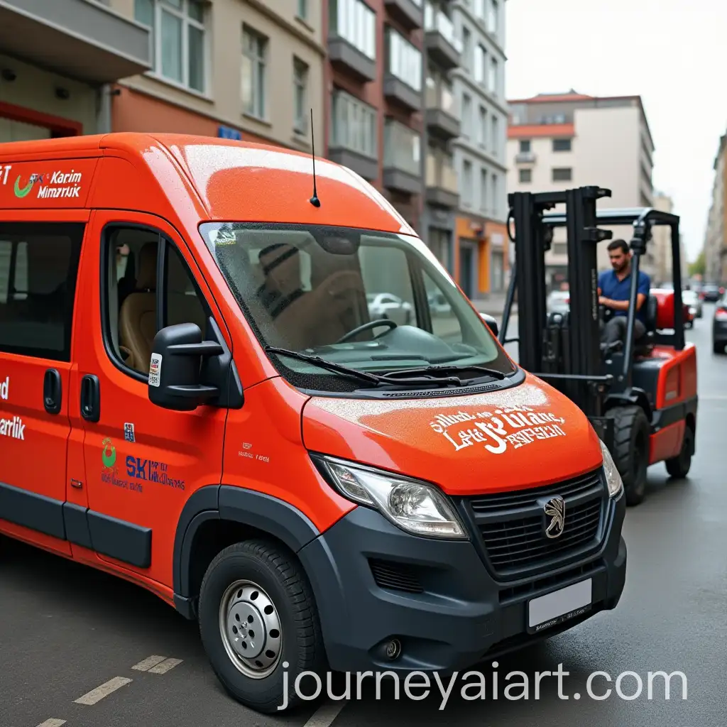Red-and-Orange-Peugeot-Expert-Minivan-with-Architectural-Branding