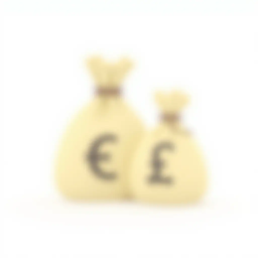 Cartoonish-Money-Bags-Featuring-Euro-Symbols-on-a-Clean-White-Background