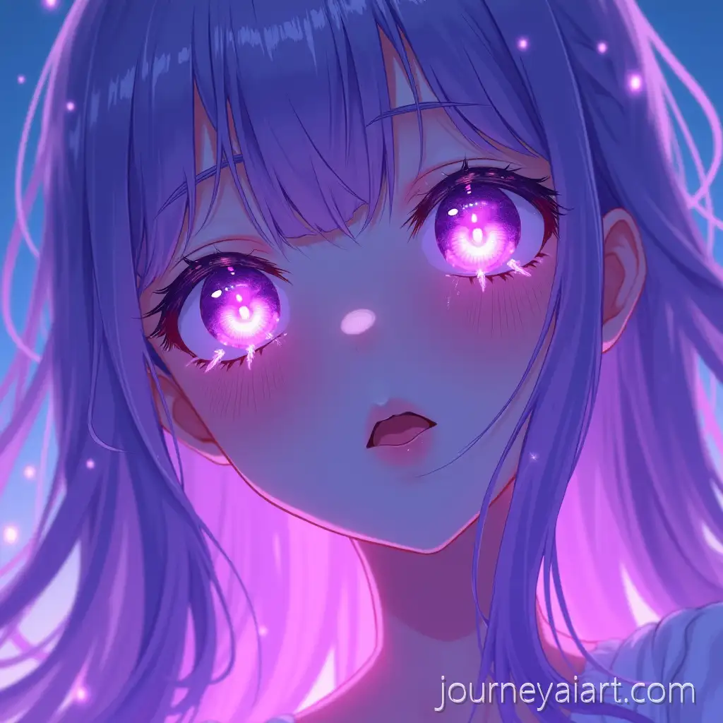 CloseUp-Portrait-of-Korean-Anime-Girl-with-Glowing-Purple-Eyes-and-Ethereal-Tears
