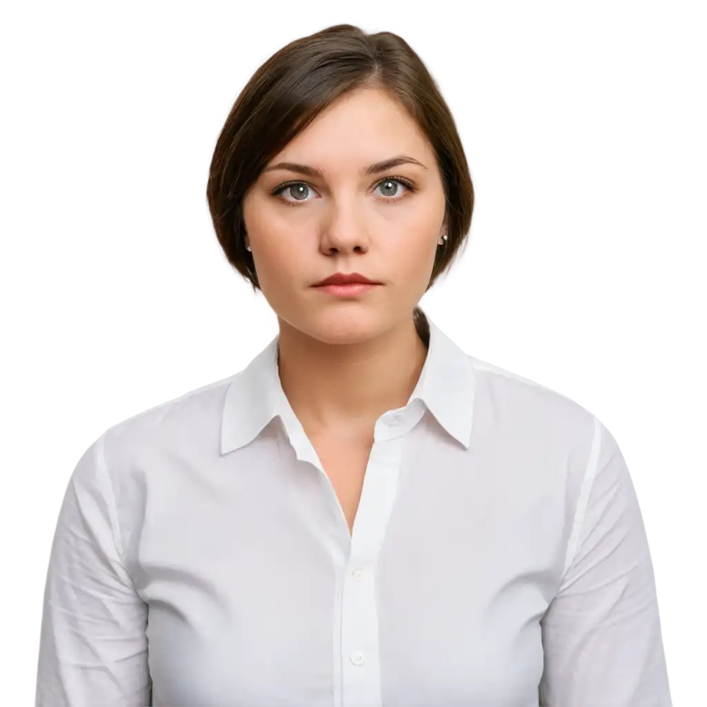 American-Woman-ID-Photo-PNG-Portrait-of-a-30YearOld-Woman-in-Collared-Shirt