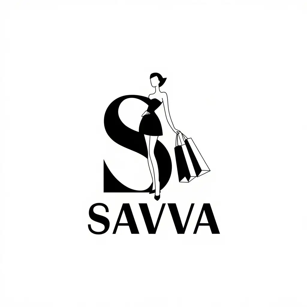 LOGO Design for SAVVA Fashion Woman Theme with Moderate Style and Clear Background