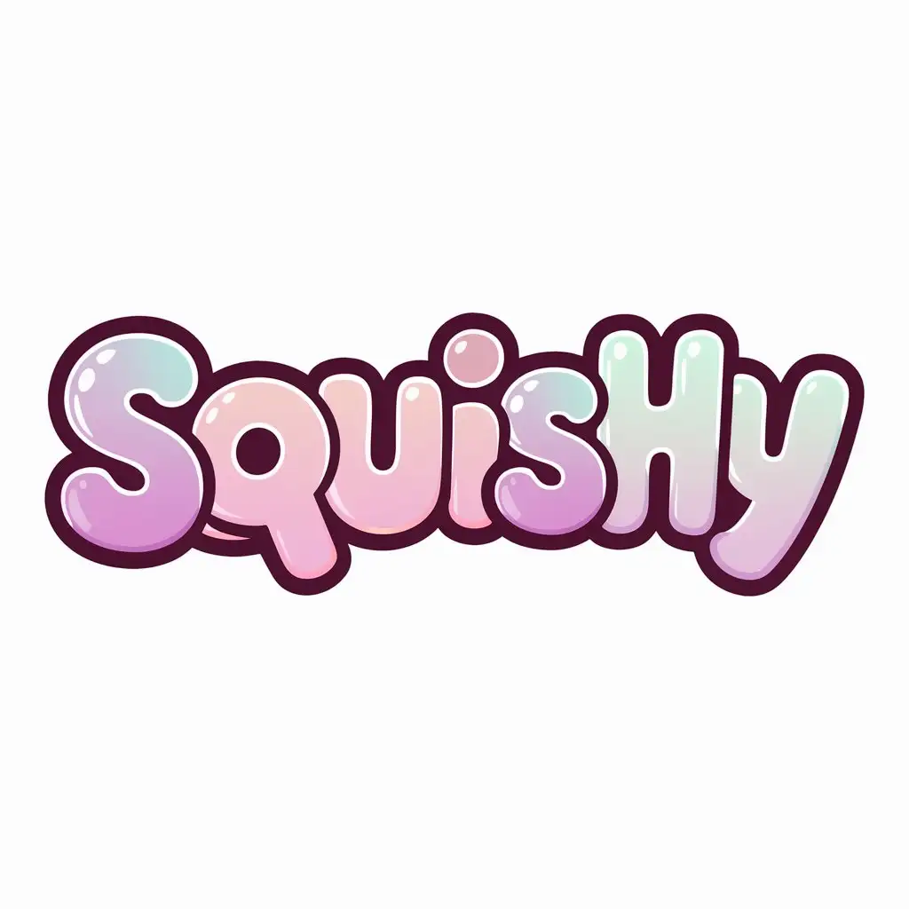 Cute Purple Squishy Kawaii Gaming Logo for Twitch