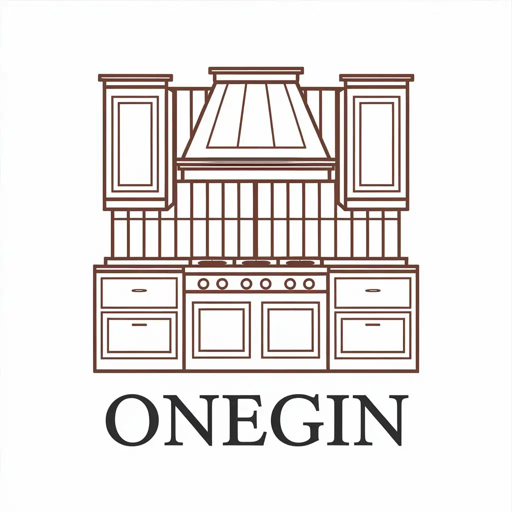 LOGO-Design-For-Onegin-Kitchen-Theme-in-Modern-Vector-Style