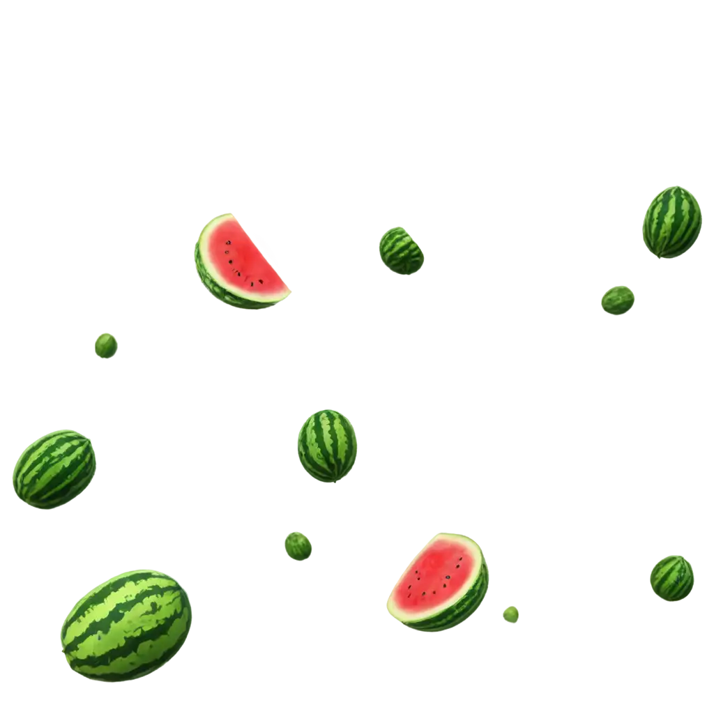 Whimsical-Watermelons-Falling-from-the-Sky-HighQuality-PNG-for-Creative-Use