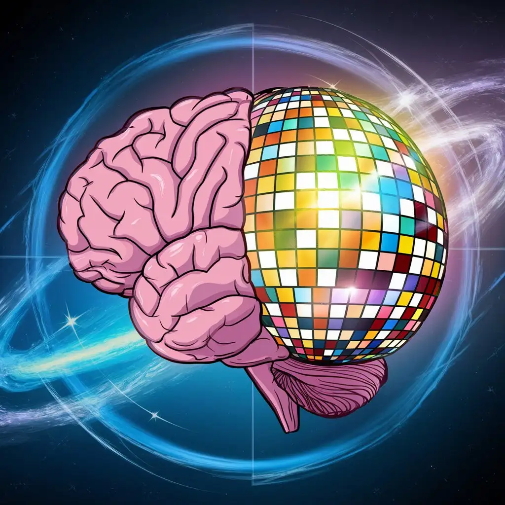 Disco-Ball-Brain-Art-Creative-Concept-with-Right-Hemisphere-Disco-Ball