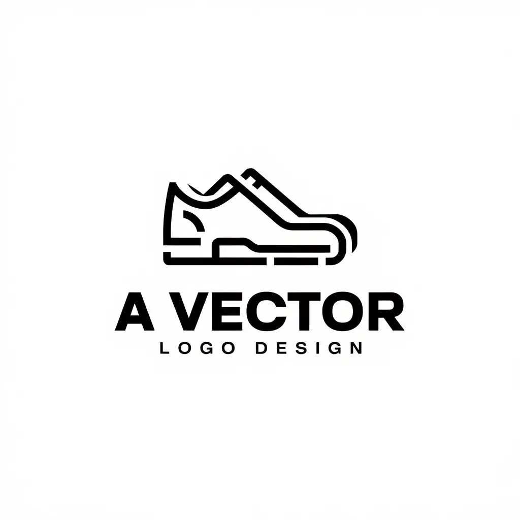 LOGO Design for Vector Shoes Minimalistic Clear Background with 51aeb5 Color Theme for Retail Industry